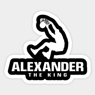 Alexander Custom Player Basketball Your Name The King Sticker